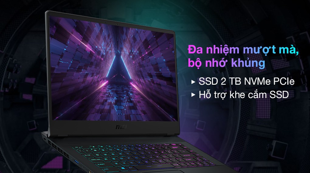 Laptop MSI Gaming GE66 Raider 11UH i7 11800H/32GB/2TB SSD/16GB RTX3080/240Hz/Balo/Chuột/Win10 (259VN)