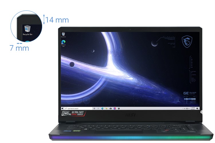 Laptop MSI Gaming GE66 Raider 11UH i7 11800H/32GB/2TB SSD/16GB RTX3080/240Hz/Balo/Chuột/Win10 (259VN) Màu Xám