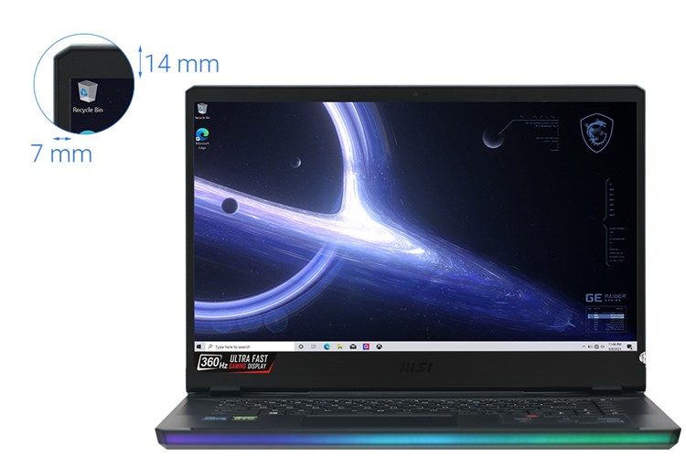 Laptop MSI Gaming GE66 Raider 11UG i7 11800H/16GB/2TB SSD/8GB RTX3070/360Hz/Balo/Chuột/Win10 (258VN) Màu Đen