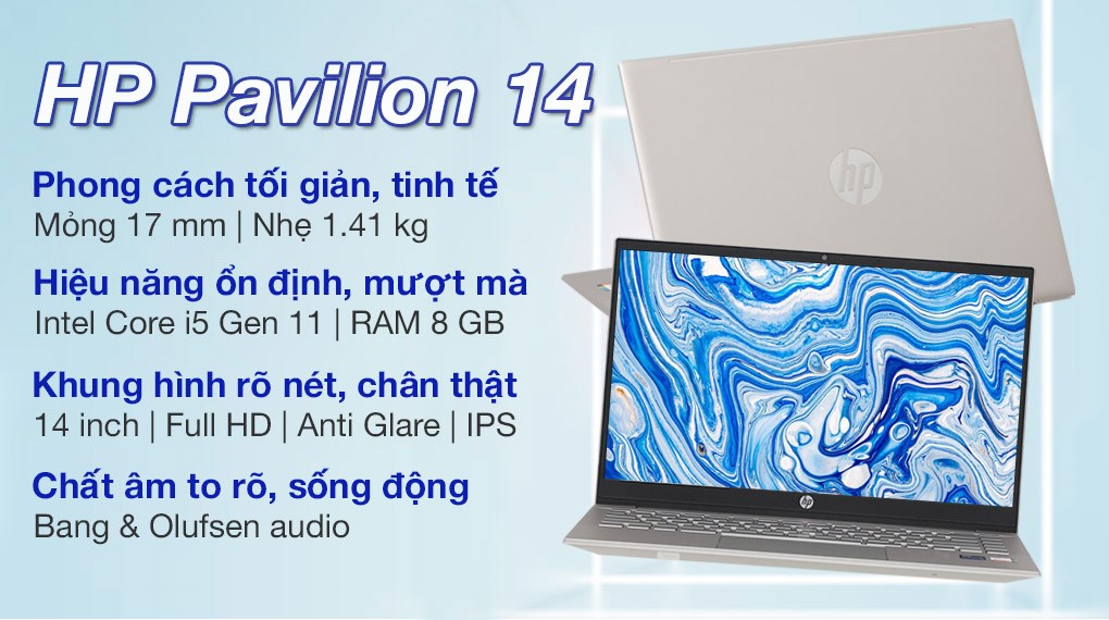 Laptop HP Pavilion 14 dv0535TU i5 1135G7/8GB/32GB+512GB/Win10 (4P5G4PA)