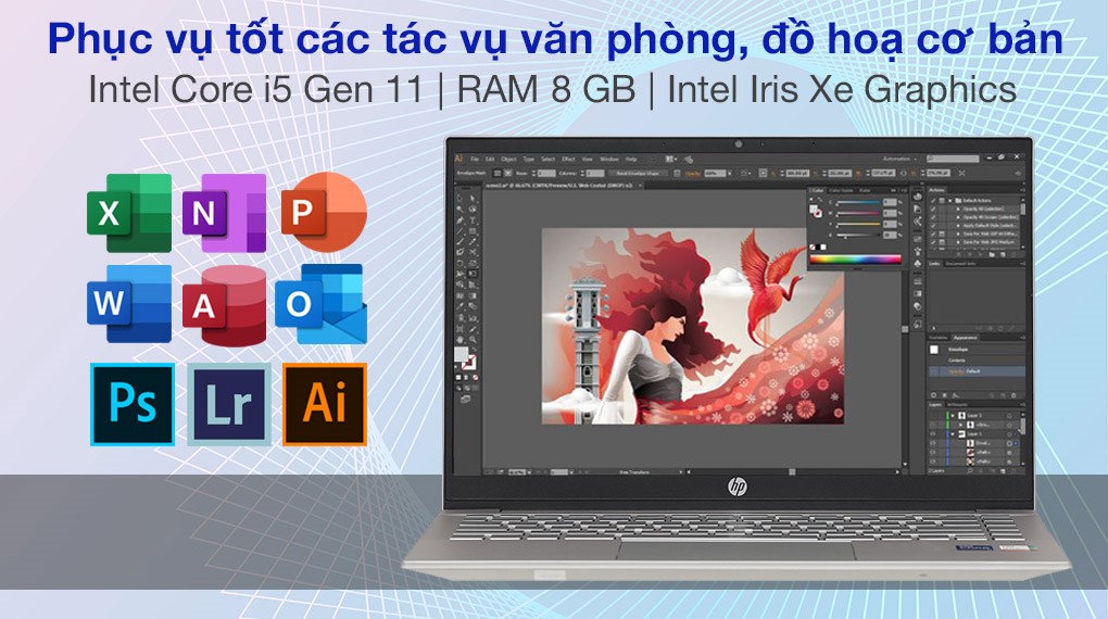 Laptop HP Pavilion 14 dv0535TU i5 1135G7/8GB/32GB+512GB/Win10 (4P5G4PA)