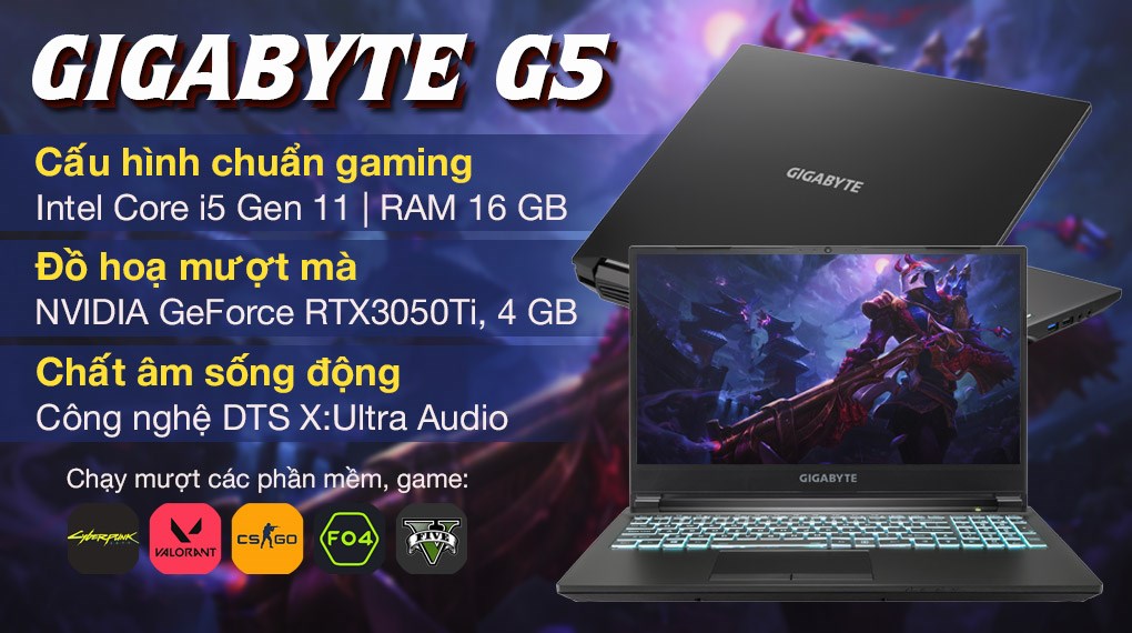 GIGABYTE Gaming G5 i5 11400H (51S1123SH)