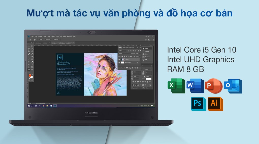 Laptop Asus ExpertBook P2451FA i5 10210U/8GB/512GB/Win10 (EK2772T)