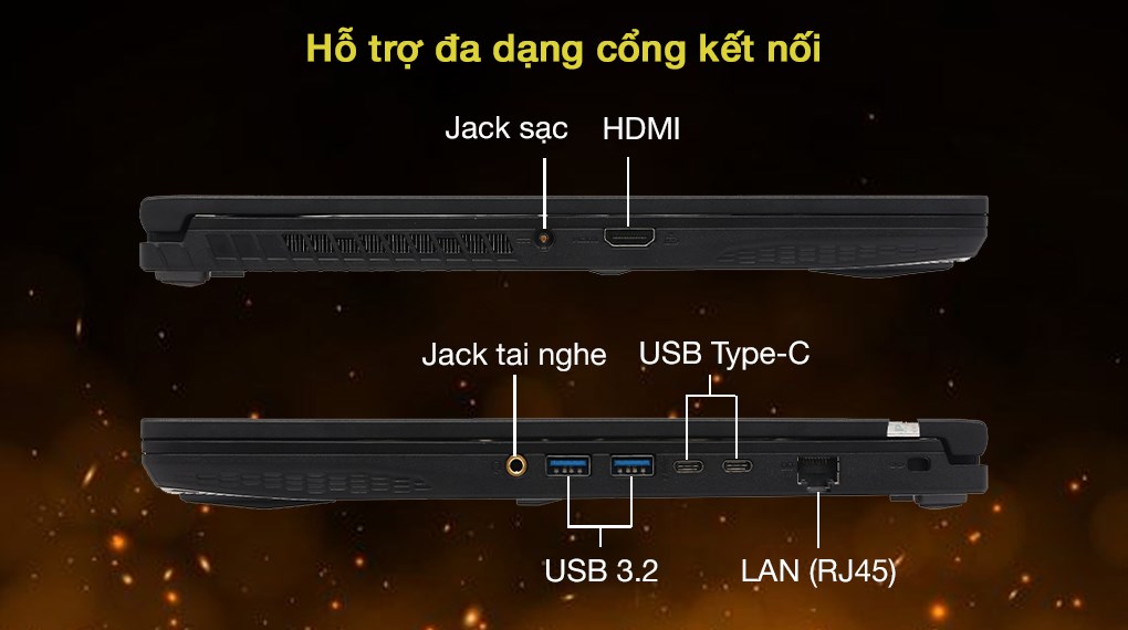 Laptop MSI Gaming GF65 Thin 10UE i5 10500H/16GB/512GB/6GB RTX3060 Max-Q/144Hz/Balo/Win10 (286VN)