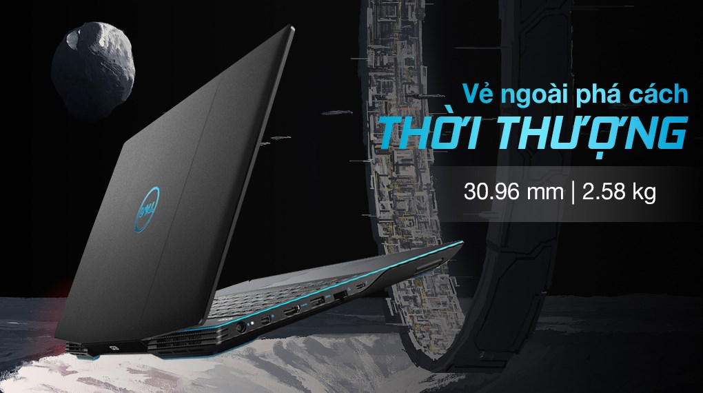 Laptop Dell Gaming G3 i7 10750H/16GB/512GB/6GB GTX1660Ti/120Hz/Win10 (P89F002G3500B)