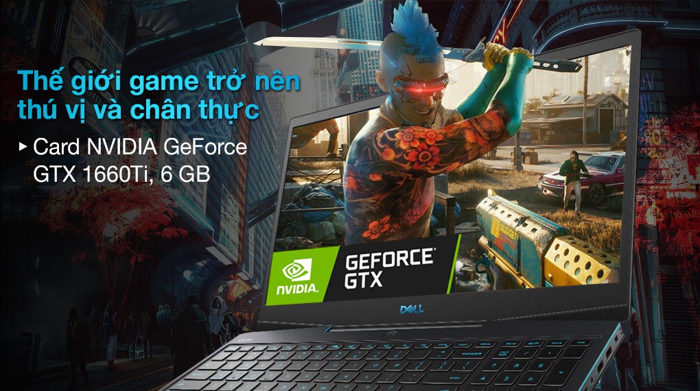 Laptop Dell Gaming G3 i7 10750H/16GB/512GB/6GB GTX1660Ti/120Hz/Win10 (P89F002G3500B)