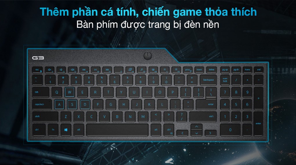 Laptop Dell Gaming G3 i7 10750H/16GB/512GB/6GB GTX1660Ti/120Hz/Win10 (P89F002G3500B)