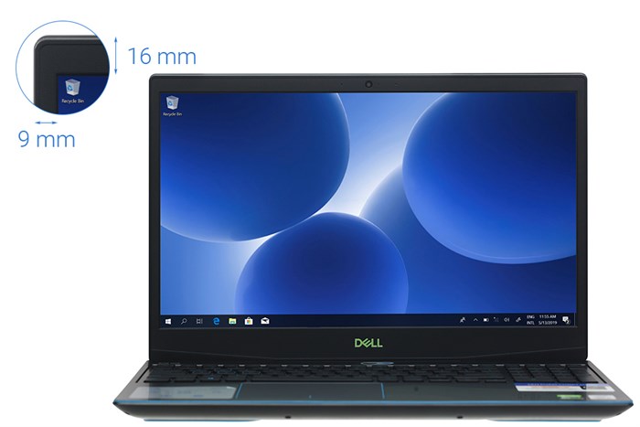 Laptop Dell Gaming G3 15 i7 10750H/16GB/512GB/4GB GTX1650Ti/120Hz/Win10 (P89F002DBL) Màu Đen