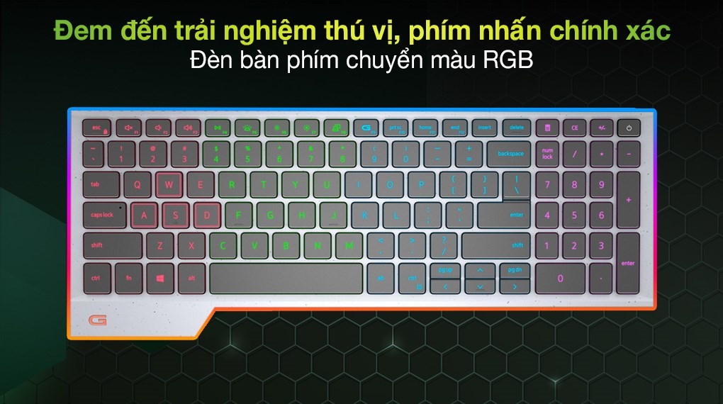 Laptop Dell Gaming G15 5515 R7 5800H/8GB/512GB/4GB RTX3050/120Hz/Office H&S2019/Win10 (70258049)