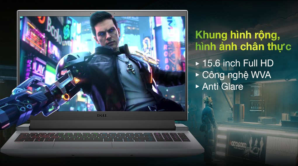 Laptop Dell Gaming G15 5515 R7 5800H/8GB/512GB/4GB RTX3050/120Hz/Office H&S2019/Win10 (70258049)