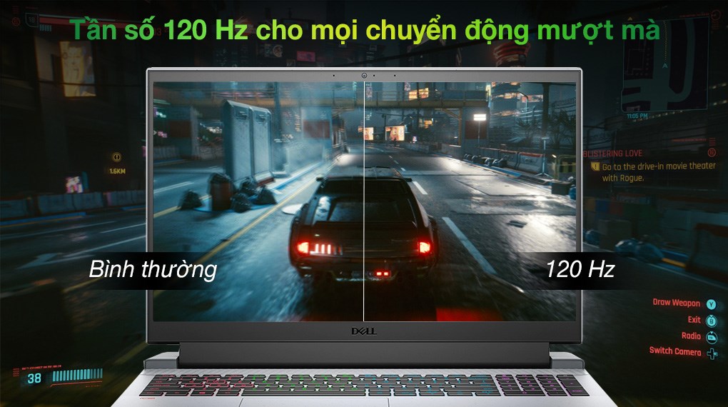 Laptop Dell Gaming G15 5515 R7 5800H/8GB/512GB/4GB RTX3050/120Hz/Office H&S2019/Win10 (70258049)