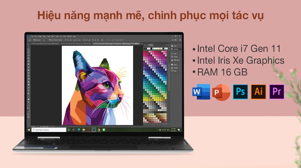 Laptop Dell XPS 13 9310 i7 1165G7/16GB/512GB/Touch/Pen/Office H&S2019/Win10 (JGNH62)