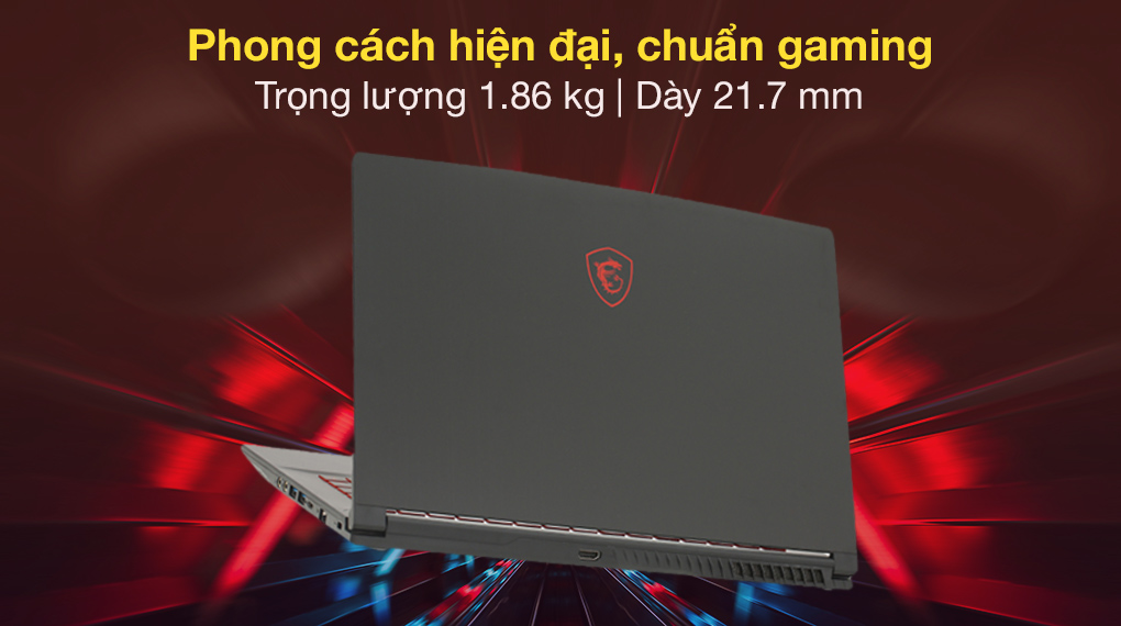 MSI Gaming GF63 Thin 10SC i5 10500H (622VN) - Thiết kế