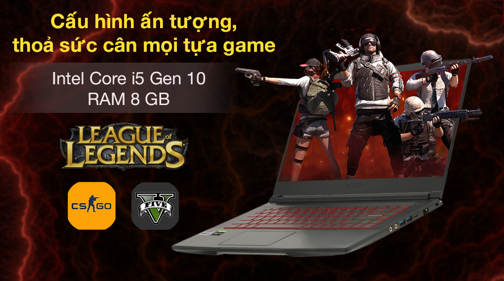 MSI Gaming GF63 Thin 10SC i5 10500H (622VN) - Cấu hình