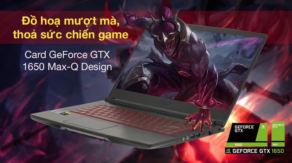 MSI Gaming GF63 Thin 10SC i5 10500H (622VN) - Card đồ họa