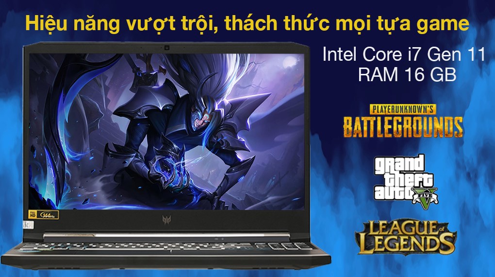 Laptop Acer Predator Helios PH315 54 75YD i7 11800H/16GB/512GB/6GB RTX3060/165Hz/Win10 (NH.QC2SV.002)