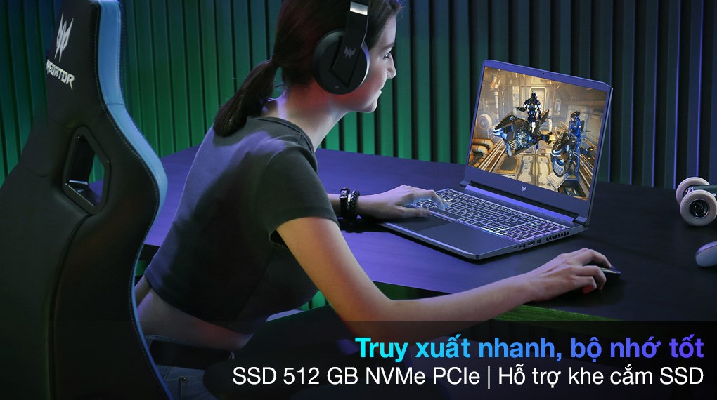 Laptop Acer Predator Triton 300 PT315 53 71DJ i7 11800H/16GB/512GB/8GB RTX3070/165Hz/Win10 (NH.QDSSV.001)