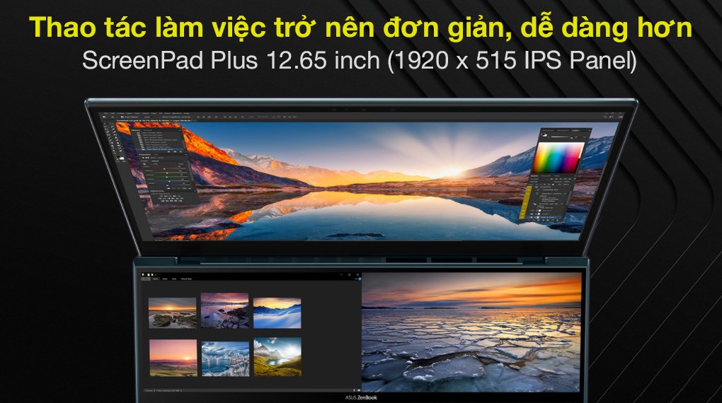 Laptop Asus ZenBook Duo UX482EA i5 1135G7/8GB/512GB/Touch/Pen/Túi/Stand/Win10 (KA081T)