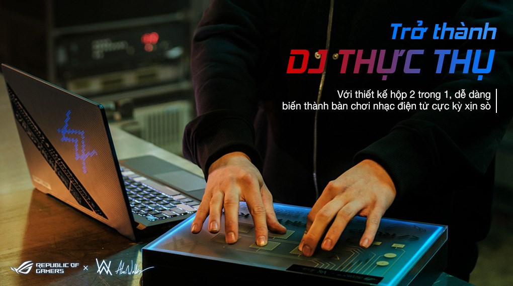 Laptop Asus ROG Zephyrus G14 Alan Walker GA401QEC R9 5900HS/16GB 1TB/4GB RTX3050Ti/120Hz/Túi/Win10 (K2064T)