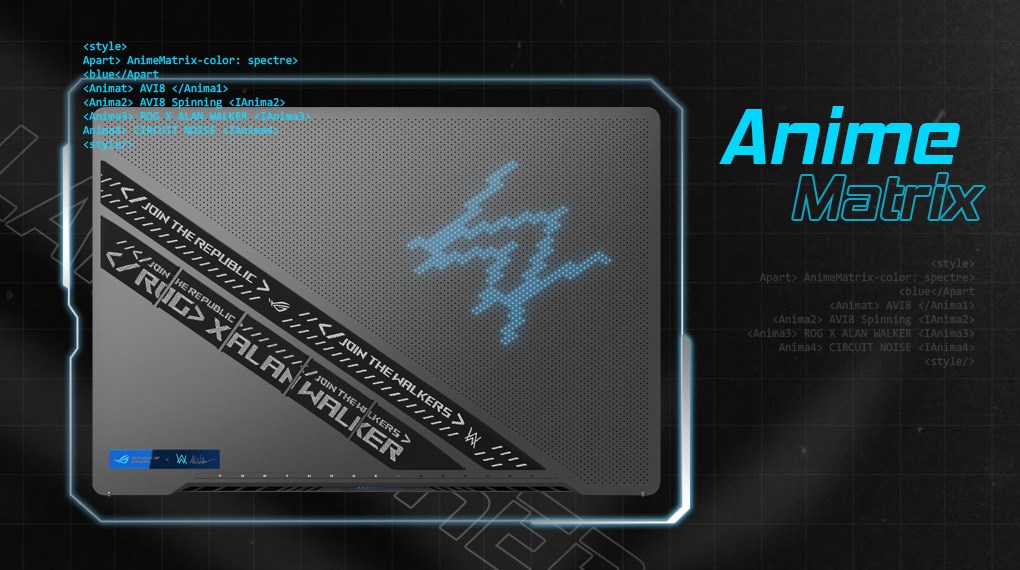 Laptop Asus ROG Zephyrus G14 Alan Walker GA401QEC R9 5900HS/16GB 1TB/4GB RTX3050Ti/120Hz/Túi/Win10 (K2064T)