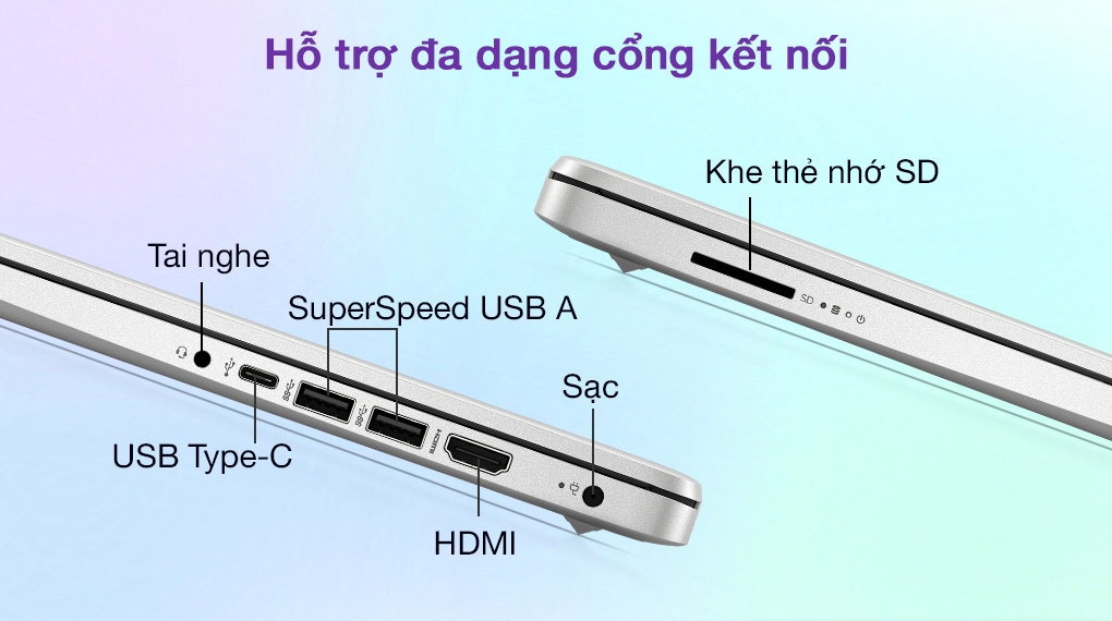 HP 14s fq1065AU R5 5500U (4K0Z5PA) - Cổng kết nối
