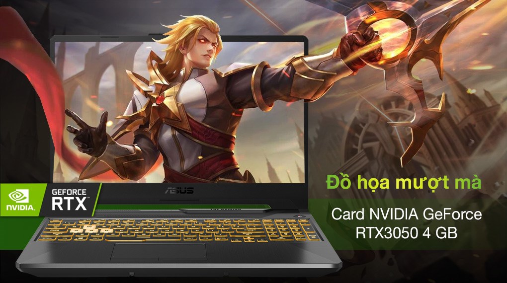 Laptop Asus TUF Gaming FX706HC i7 11800H/8GB/512GB/4GB RTX3050/144Hz/Win10 (HX009T)