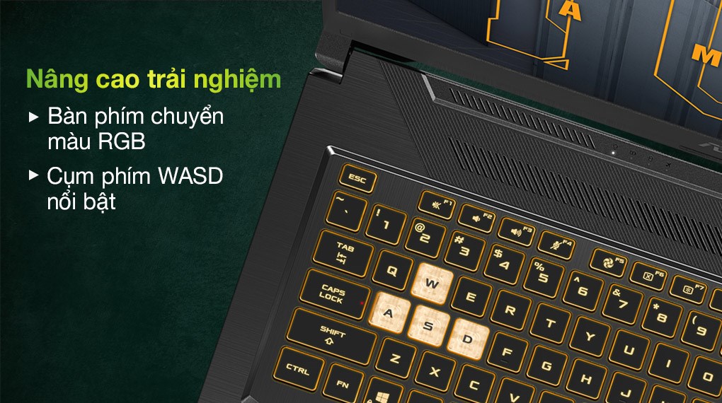 Laptop Asus TUF Gaming FX706HC i7 11800H/8GB/512GB/4GB RTX3050/144Hz/Win10 (HX009T)