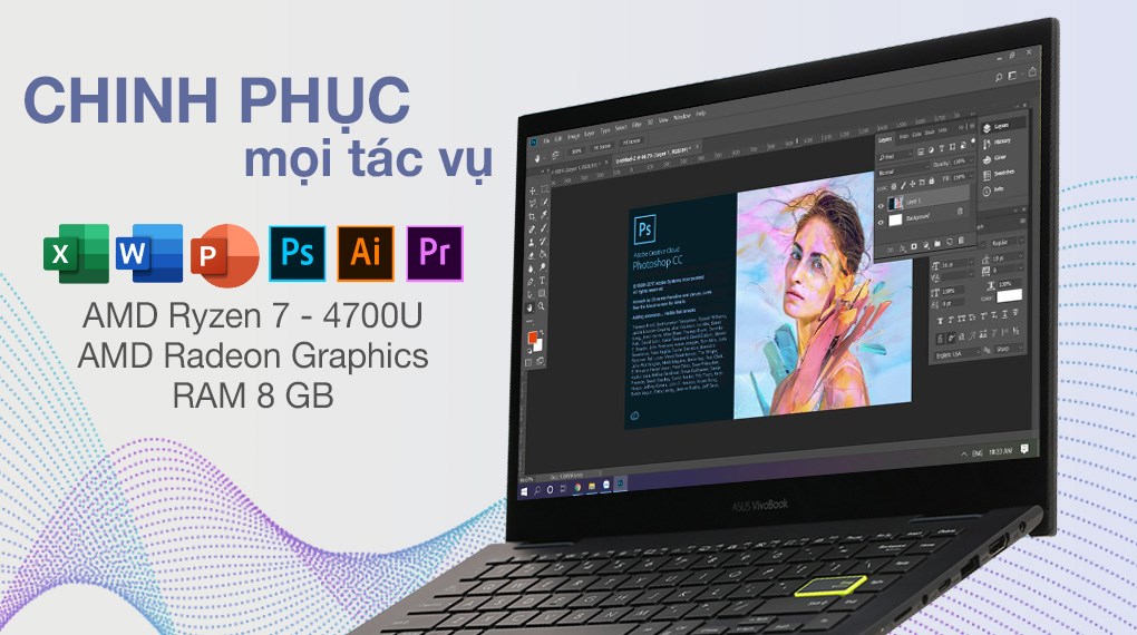 Laptop Asus VivoBook TM420IA R7 4700U/8GB/512GB/Touch/Pen/Win10  (EC227T)