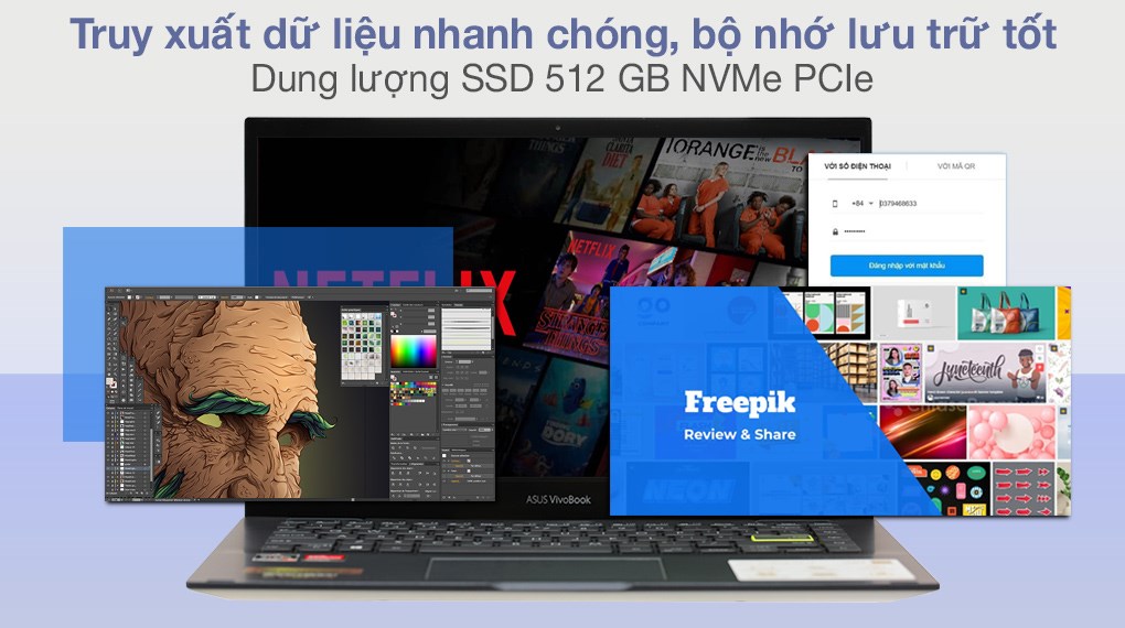 Laptop Asus VivoBook TM420IA R7 4700U/8GB/512GB/Touch/Pen/Win10  (EC227T)