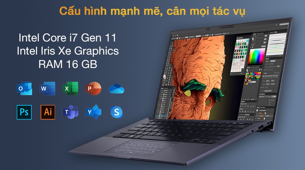 Laptop Asus ExpertBook B9400CEA i7 1165G7/16GB/1TB SSD/Cáp/Túi/Win10 (KC0790T)