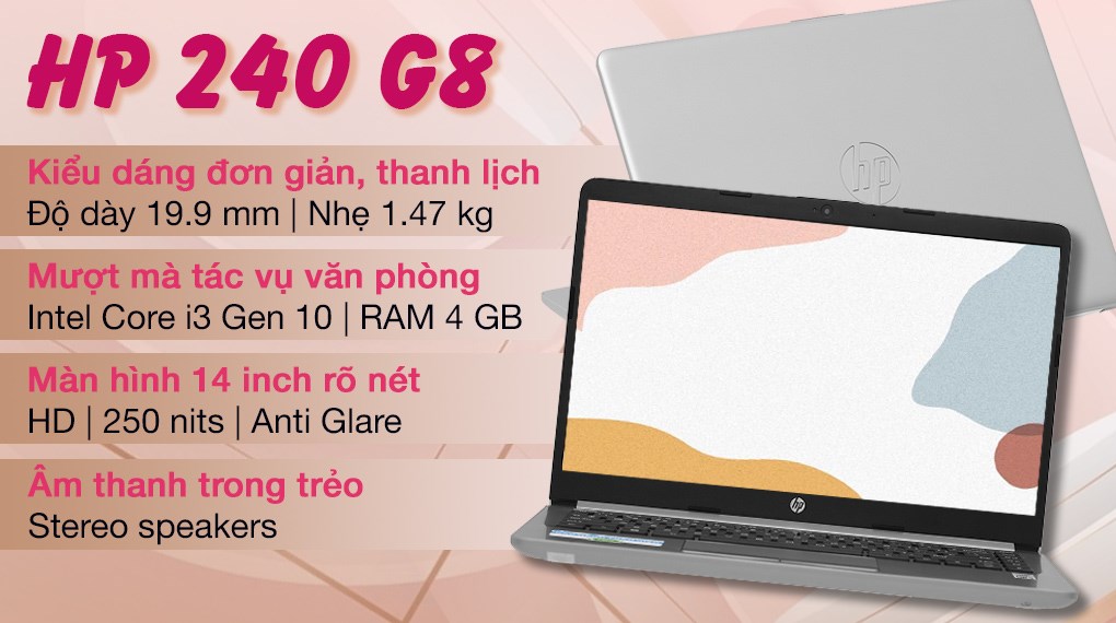 Laptop HP 240 G8 i3 1005G1/4GB/256GB/Win10 (519A4PA)