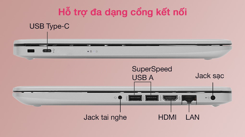 HP 240 G8 i3 1005G1 (519A4PA) - Cổng kết nối
