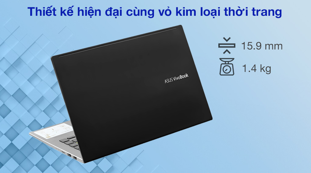 Asus VivoBook S433EA i7 1165G7 (AM885T) - Thiết kế Asus VivoBook S433EA i7 1165G7 (AM885T) - Thiết kế
