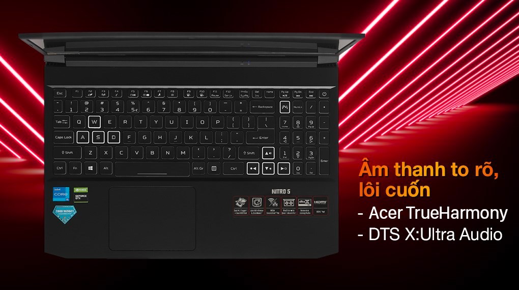 Laptop Acer Nitro 5 Gaming AN515 57 54AF i5 11400H/16GB/512GB/4GB RTX3050/144Hz/Win11 (NH.QENSV.004)