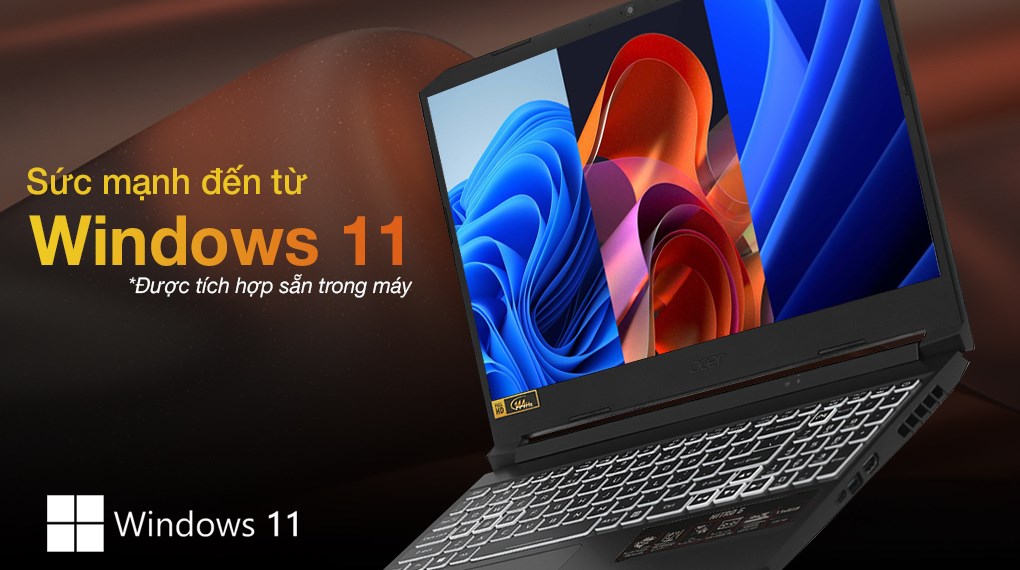 Laptop Acer Nitro 5 Gaming AN515 57 54AF i5 11400H/16GB/512GB/4GB RTX3050/144Hz/Win11 (NH.QENSV.004)