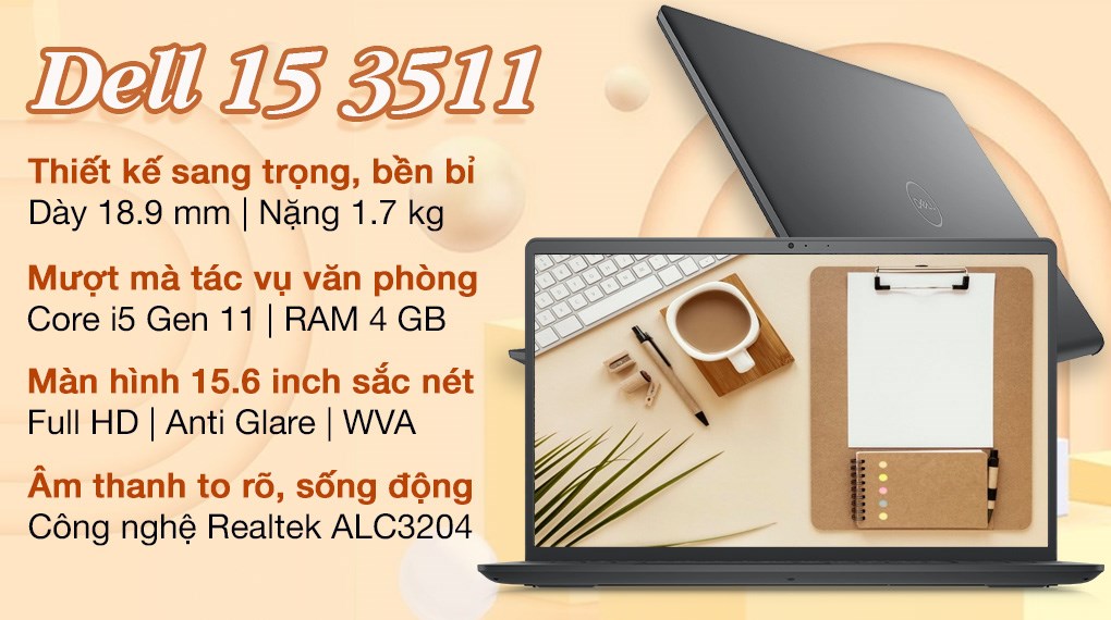 Laptop Dell Inspiron 15 3511 i5 1135G7 (P112F001BBL) | Trả góp