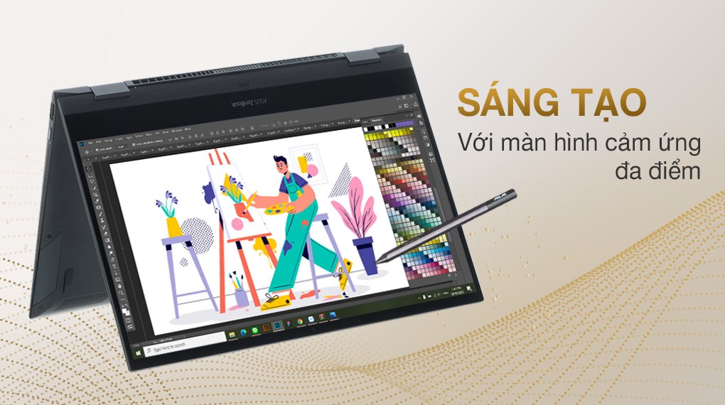 Laptop Asus ZenBook Flip UX363EA i7 1165G7/16GB/512GB/OLED/Touch/Pen/Cáp/Túi/Win10 (HP548T)