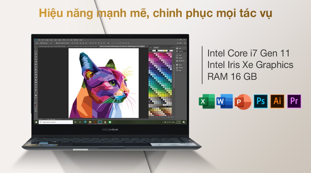 Laptop Asus ZenBook Flip UX363EA i7 1165G7/16GB/512GB/OLED/Touch/Pen/Cáp/Túi/Win10 (HP548T)