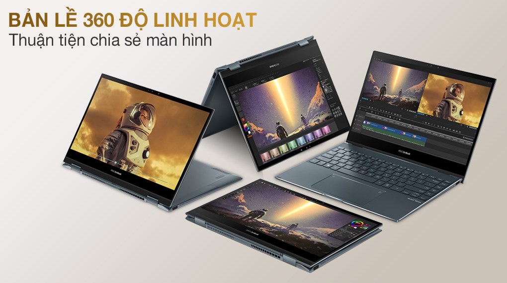 Laptop Asus ZenBook Flip UX363EA i7 1165G7/16GB/512GB/OLED/Touch/Pen/Cáp/Túi/Win10 (HP548T)