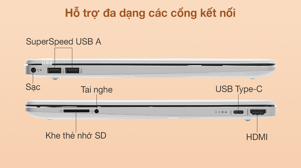 HP 15s du1105TU i3 10110U (2Z6L3PA) - Cổng kết nối