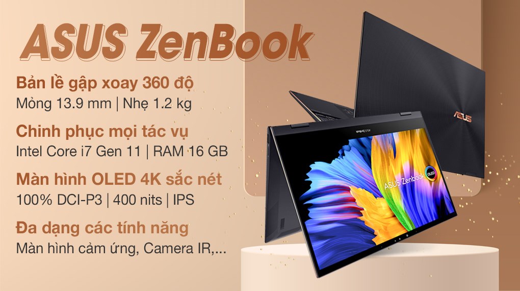 Laptop Asus ZenBook UX371EA i7 1165G7/16GB/1TB SSD/Touch/Pen/Cáp/Túi/Office H&S2019/Win10 (HL494TS)