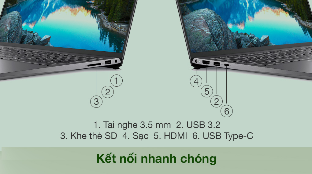 Dell Inspiron 15 5510 i5 11300H (0WT8R1) - Cổng kết nối