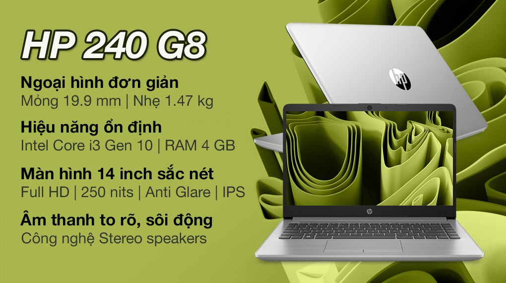 Laptop HP 240 G8 i3 1005G1/4GB/512GB/Win10 (519A8PA)