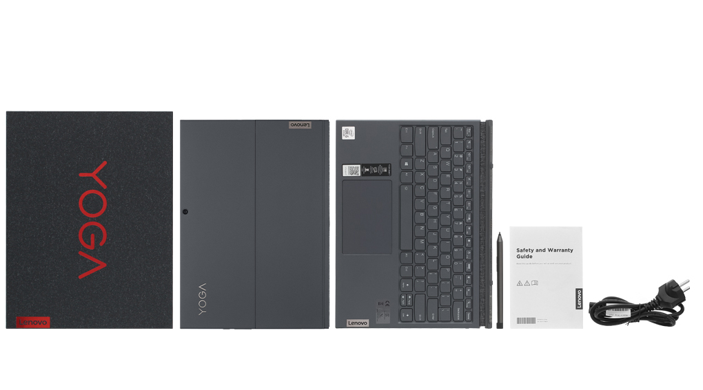 Bộ sản phẩm gồm: Dây nguồn, Sách hướng dẫn, Bút cảm ứng, Thùng máy, Sạc Laptop Lenovo