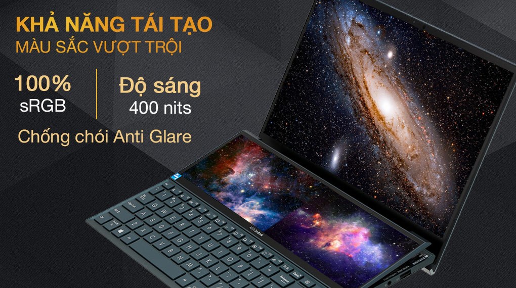 Laptop Asus ZenBook Duo UX482EA i5 1135G7/8GB/512GB/Touch/Pen/Túi/Stand/Win10 (KA274T)
