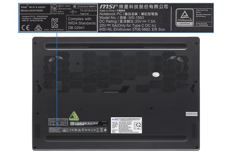 Laptop MSI Gaming Stealth 15M A11UEK i7 11375H/16GB/512GB/6GB RTX3060 Max-Q/144Hz/Balo/Chuột/Win10 (254VN) Màu Đen