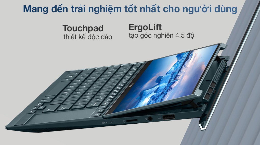 Laptop Asus ZenBook Duo UX482EA i7 1165G7/16GB/1TB SSD/Touch/Pen/Túi/Stand/Win10 (KA268T)