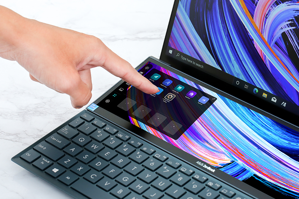 Laptop Asus ZenBook Duo UX482EA i7 1165G7/16GB/1TB SSD/Touch/Pen/Túi/Stand/Win10 (KA268T) Màu Xanh đen