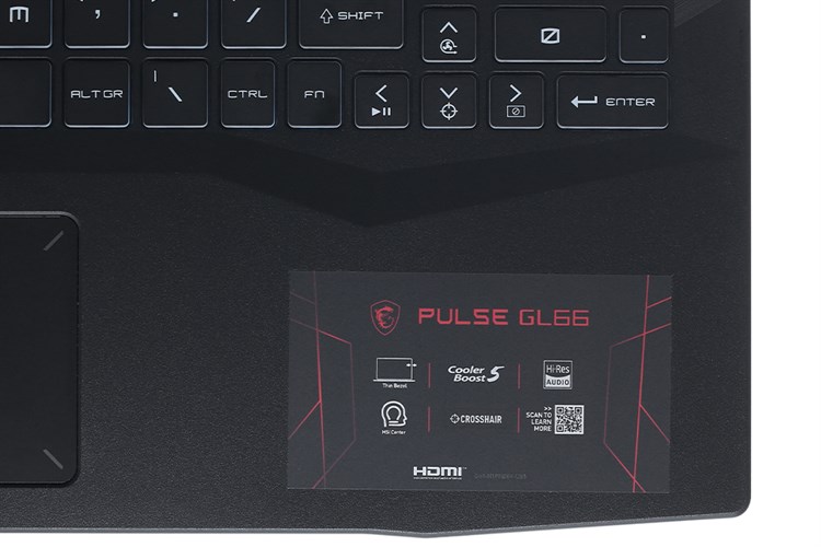 Laptop MSI Gaming Pulse GL66 11UDK i7 11800H/16GB/512GB/4GB RTX3050Ti/144Hz/Balo/Chuột/Win10 (816VN) Màu Đen