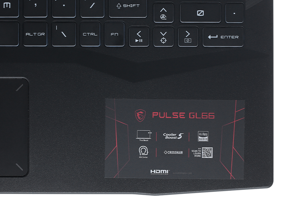 Laptop MSI Gaming Pulse GL66 11UDK i7 11800H/16GB/512GB/4GB RTX3050Ti/144Hz/Balo/Chuột/Win10 (816VN) Màu Đen